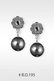 Boucles d'oreilles  # B.O. 195 hématite