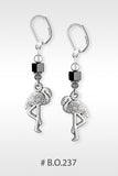 Boucles d'oreilles  # B.O. 237 flamant rose