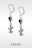 Boucles d'oreilles  # B.O. 242 cactus