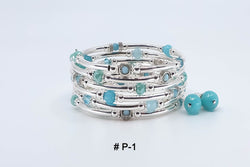 Bracelet Serpentin Petites Pierres Turquoise # P-1