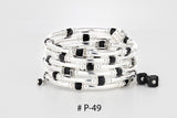 Bracelet Serpentin cubes noirs # P-49